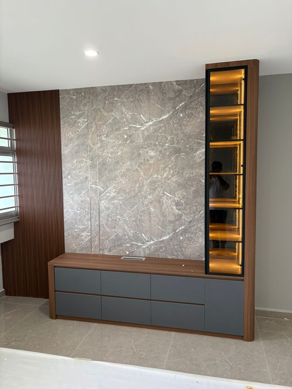 Living feature wall — full elevation